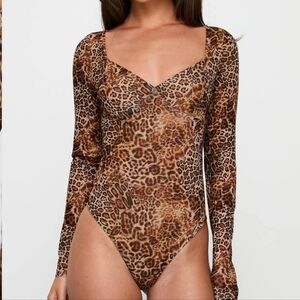 Princess Polly Leopard Print Bodysuit